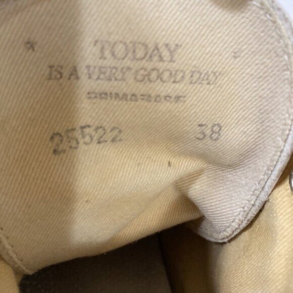 Primabase Italy leather booties women size 38 lace up wedges casual vintage Y2K - Picture 9 of 12